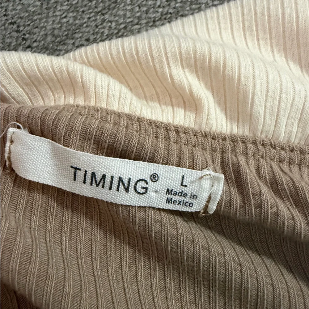 Timing Ribbed Colorblock Foldover Flare Pant Lounge Set Top L Bottom M - Picture 6 of 7
